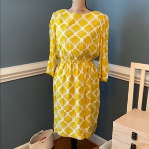 Boden 3/4 sleeve dress with elastic waist, sz8R